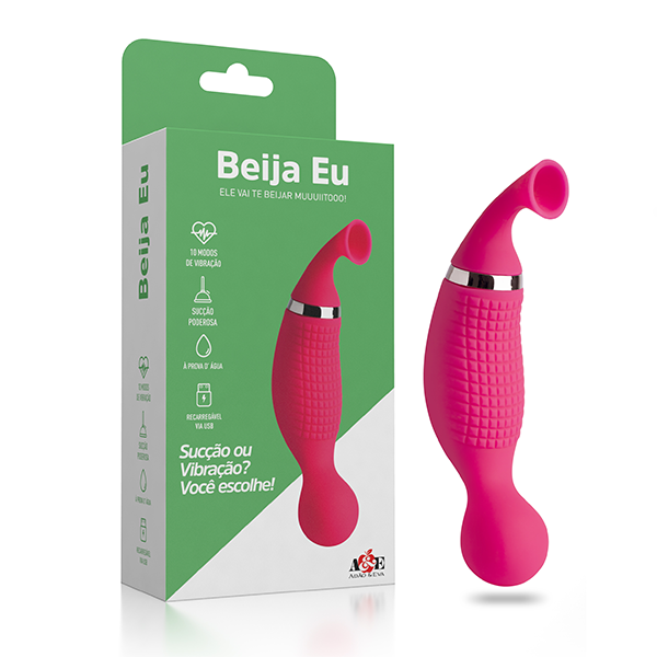 Beija Eu - 10 Modos de Vibração e Sucção - Recarregável via USB