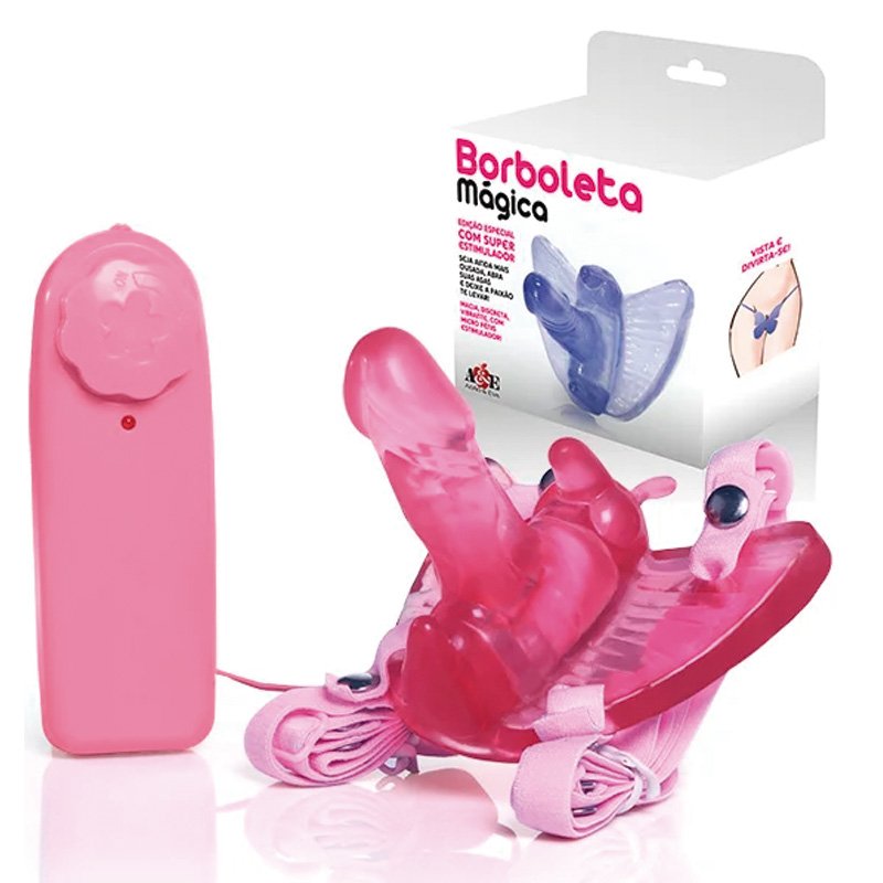 Borboleta Mágica Rosa - Vibração Multivelocidade