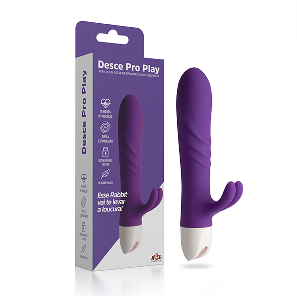 Desce Pro Play - 10 Modos de Vibração - Recarregável via USB