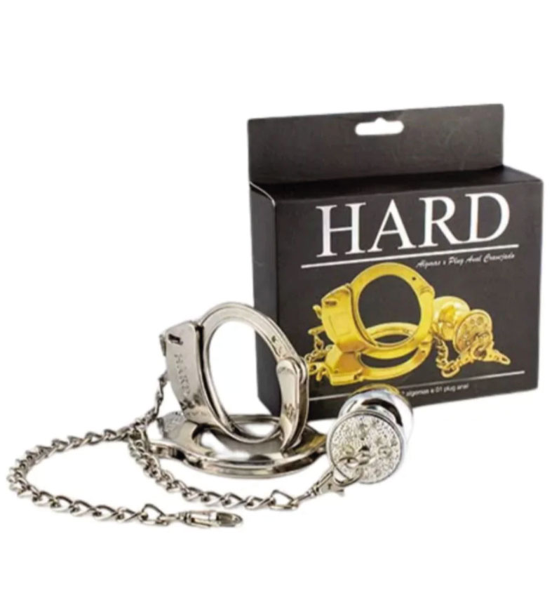 Algemas X Plug Anal Cravejado Cromado