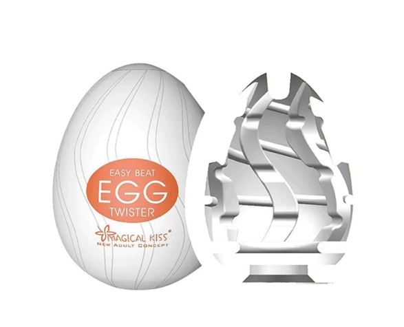 Masturbador Masculino Egg   Twister Laranja