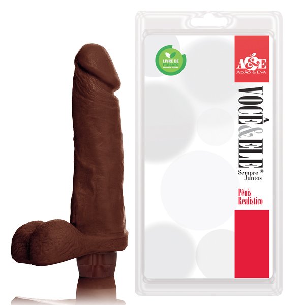 Prótese com escroto e vibrador 8 - 20x4,5 cm