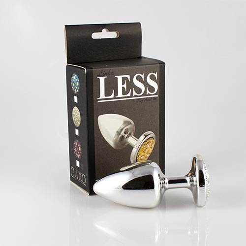 Plug LESS M (ABS) Cromado Com Pedra Cravejada Prata