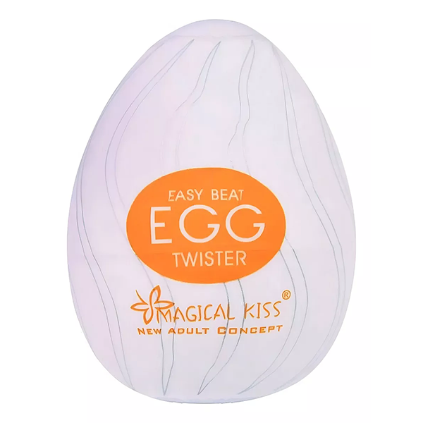 Masturbador Masculino Egg   Twister Laranja