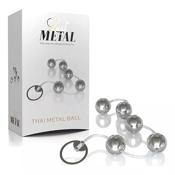 Cordão Tailandesa Lust Metal 5 Esferas Thai Metal Ball Dourada