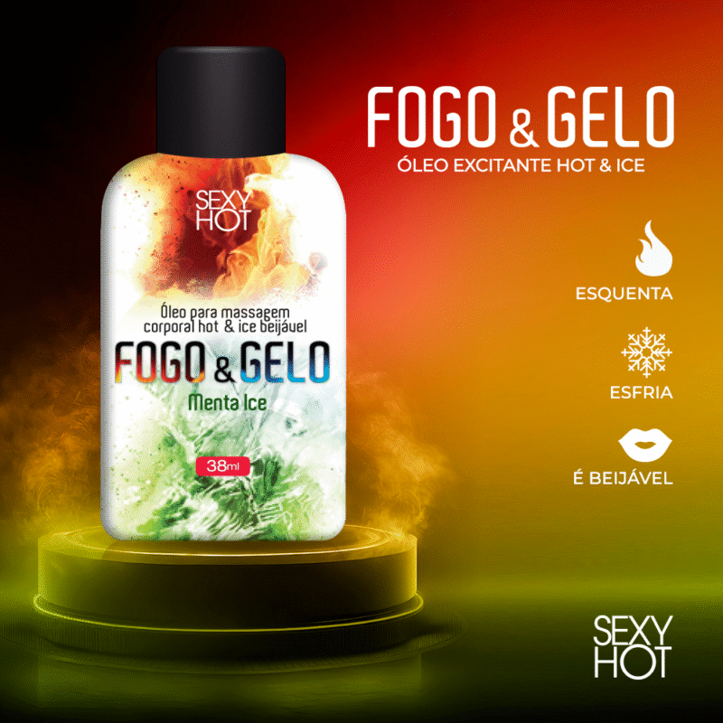 Fogo e Gelo Menta Ice - Óleo Excitante Beijável Esquenta e Esfria - 38ml - Imagem 3
